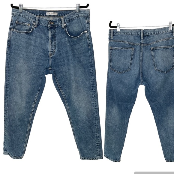 Zara Denim - Zara Button Fly Crop Jeans Size 36